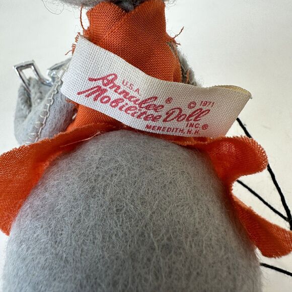 Annalee Doll Mobilitee 6" Trophy Mouse Orange 1971 Vintage - Picture 5 of 9